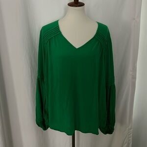 Maeve Anthropologie green blouse XL